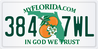 FL license plate 3847WL