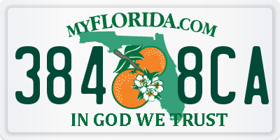 FL license plate 3848CA