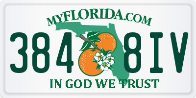 FL license plate 3848IV