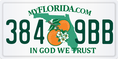 FL license plate 3849BB