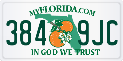 FL license plate 3849JC