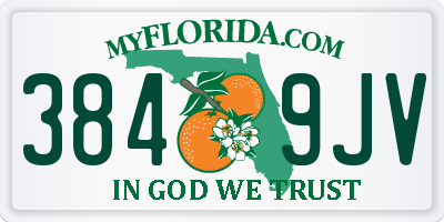 FL license plate 3849JV