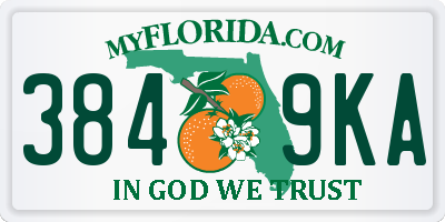 FL license plate 3849KA