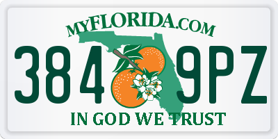 FL license plate 3849PZ