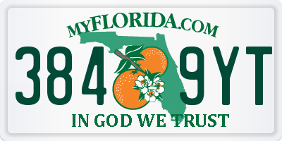 FL license plate 3849YT