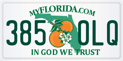 FL license plate 3850LQ