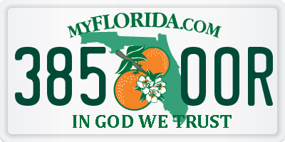 FL license plate 3850OR