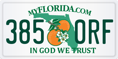 FL license plate 3850RF
