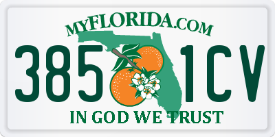 FL license plate 3851CV