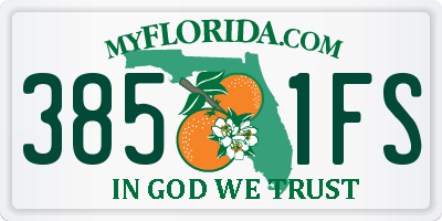 FL license plate 3851FS