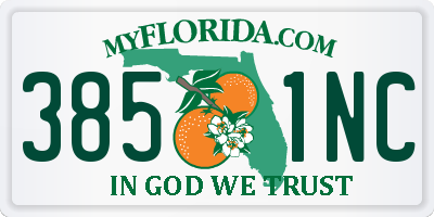 FL license plate 3851NC