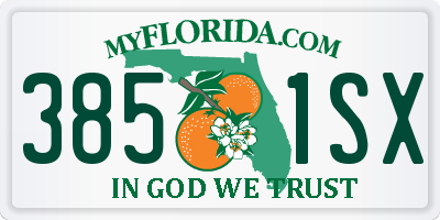 FL license plate 3851SX