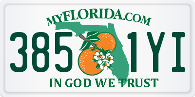 FL license plate 3851YI