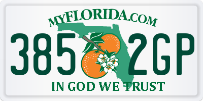 FL license plate 3852GP