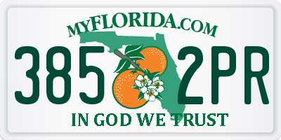 FL license plate 3852PR