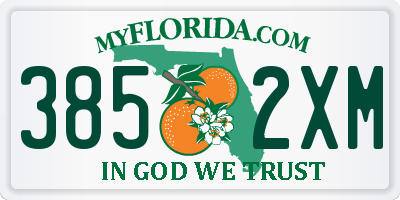 FL license plate 3852XM