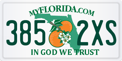 FL license plate 3852XS