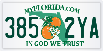 FL license plate 3852YA