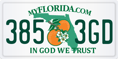 FL license plate 3853GD