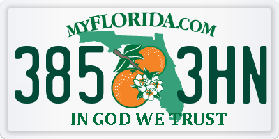 FL license plate 3853HN