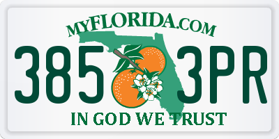FL license plate 3853PR