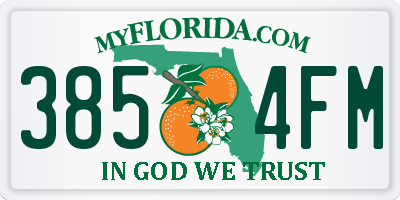FL license plate 3854FM