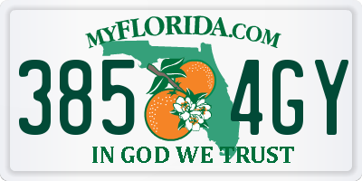 FL license plate 3854GY