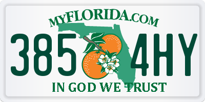 FL license plate 3854HY