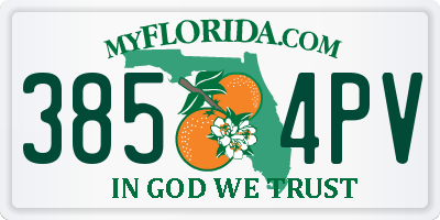 FL license plate 3854PV