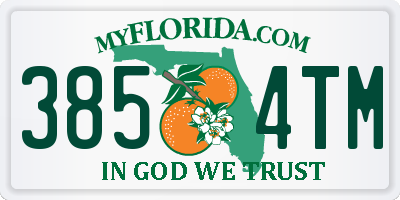 FL license plate 3854TM
