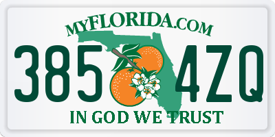 FL license plate 3854ZQ