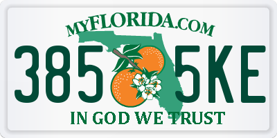 FL license plate 3855KE