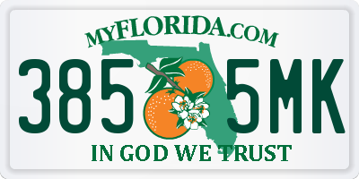 FL license plate 3855MK