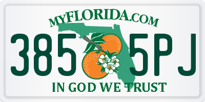 FL license plate 3855PJ