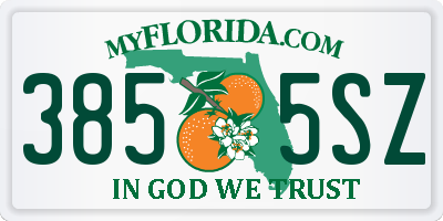 FL license plate 3855SZ
