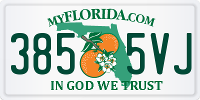 FL license plate 3855VJ