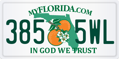 FL license plate 3855WL