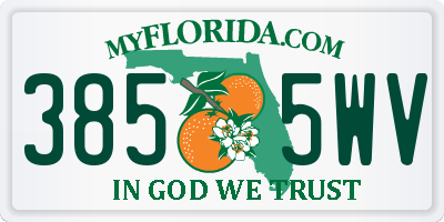 FL license plate 3855WV