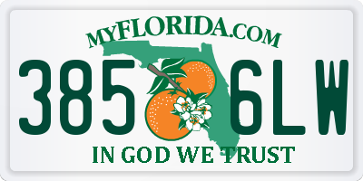 FL license plate 3856LW