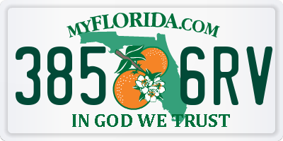 FL license plate 3856RV