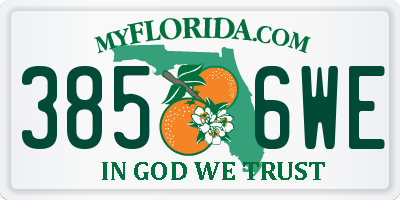 FL license plate 3856WE
