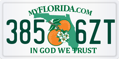 FL license plate 3856ZT