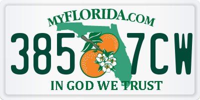 FL license plate 3857CW