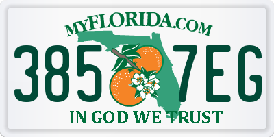 FL license plate 3857EG