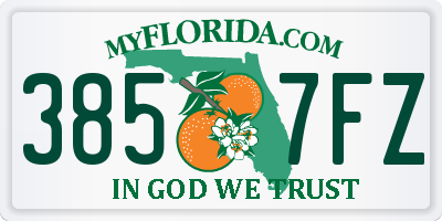 FL license plate 3857FZ