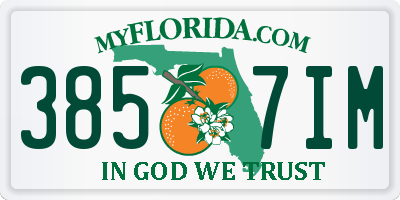 FL license plate 3857IM