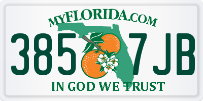 FL license plate 3857JB