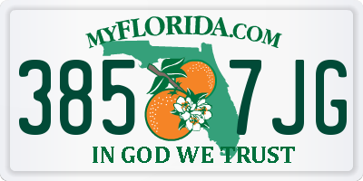 FL license plate 3857JG