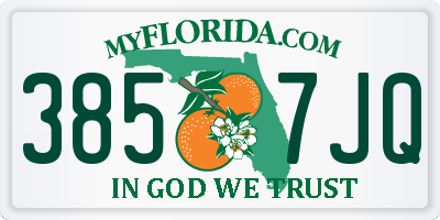 FL license plate 3857JQ