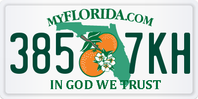 FL license plate 3857KH